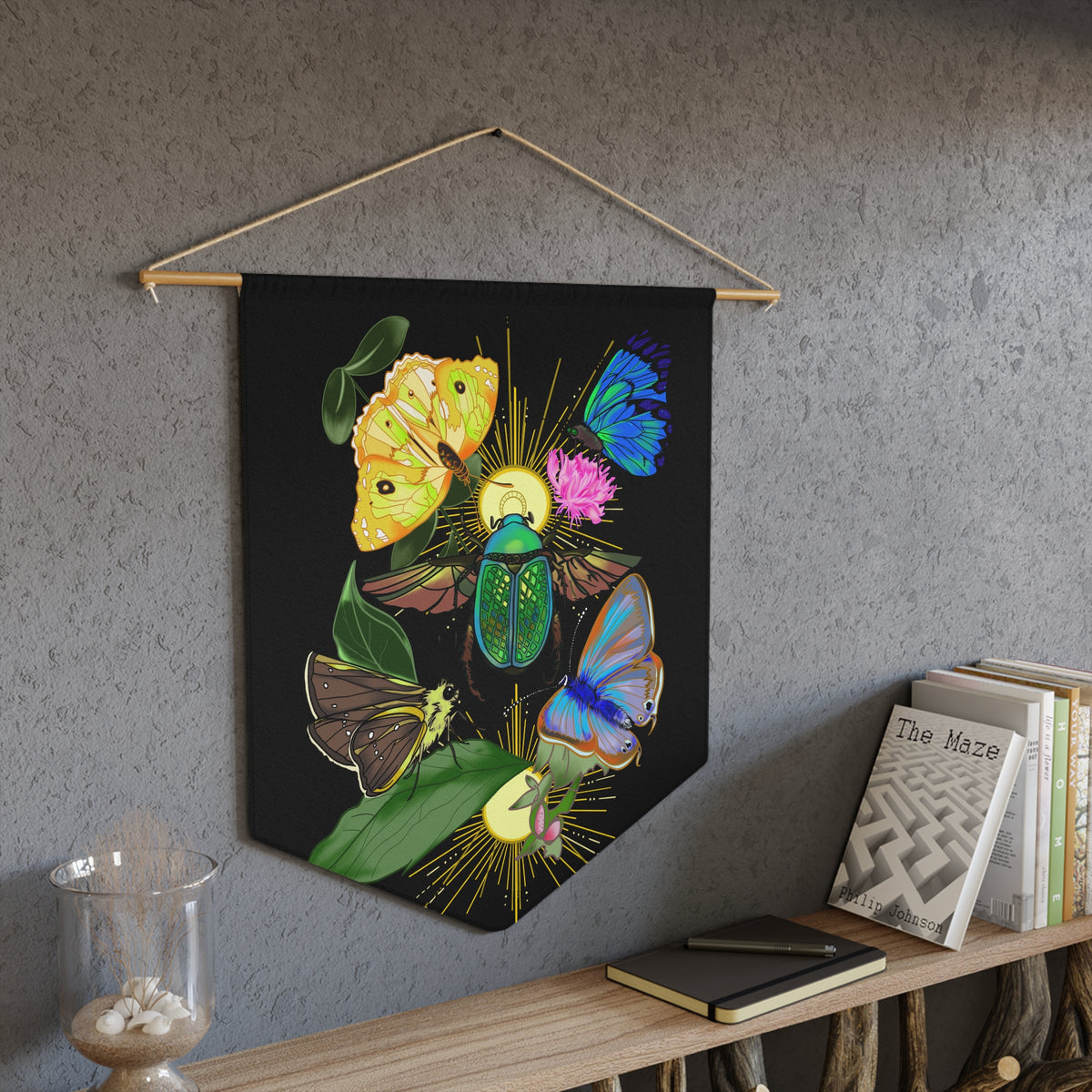 Insect Mandala Pennant Wall Art