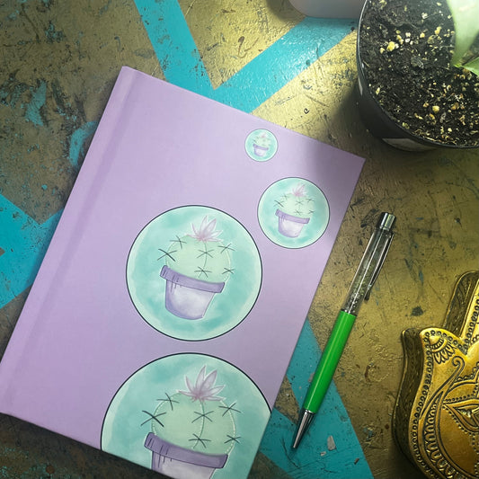 Cactus Oasis Blank Notebook