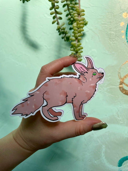 Adorable Fennec Fox Glossy Vinyl Sticker