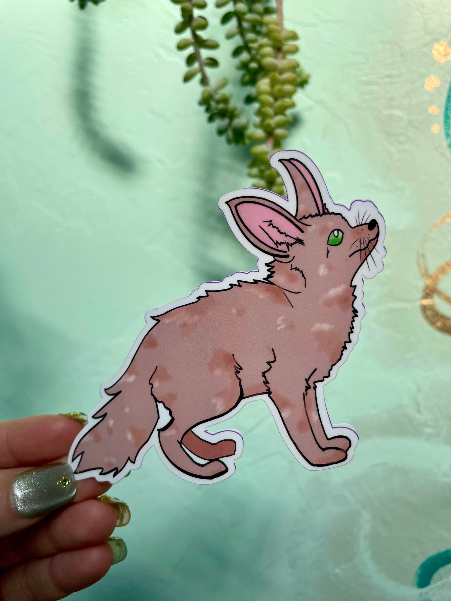 Adorable Fennec Fox Glossy Vinyl Sticker