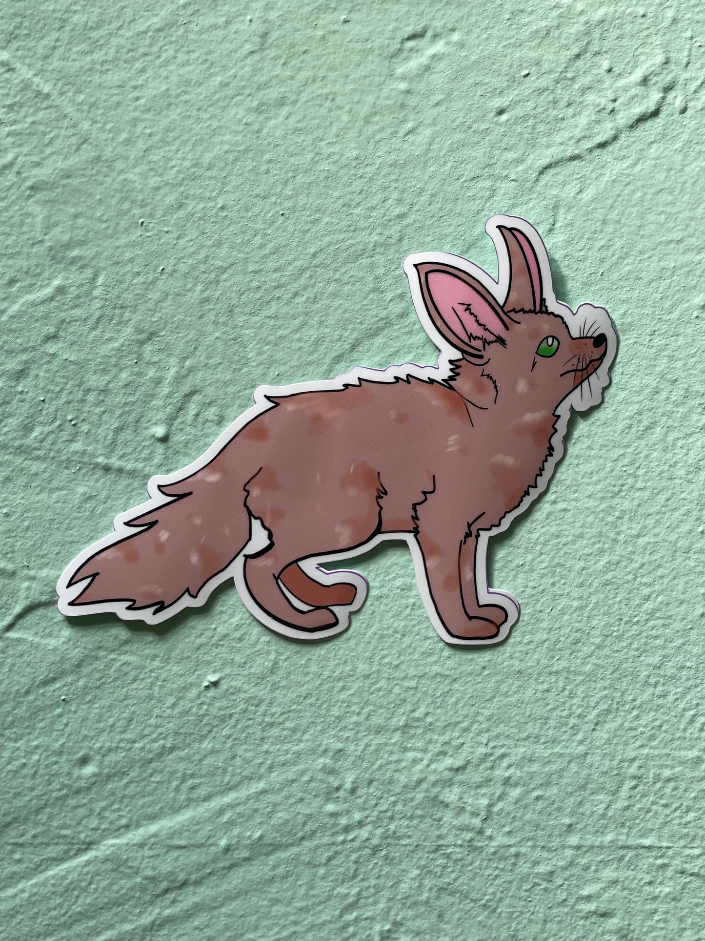 Adorable Fennec Fox Glossy Vinyl Sticker