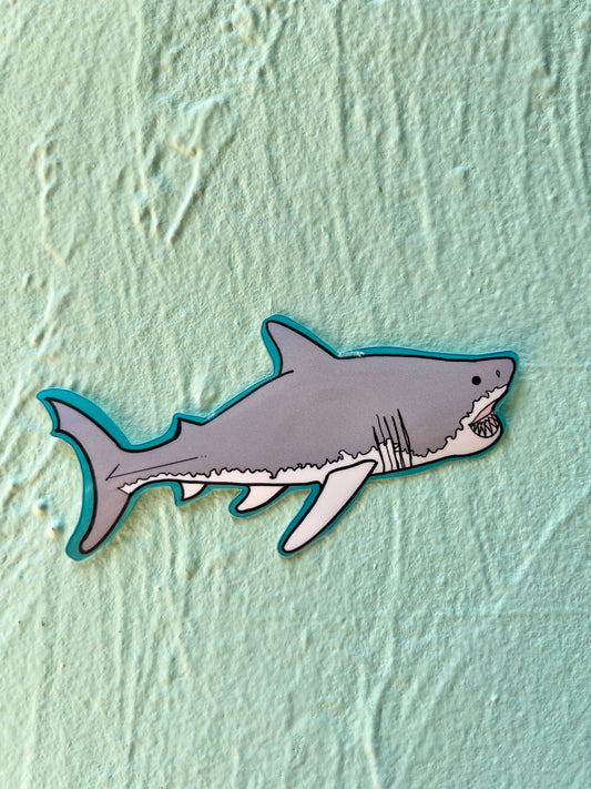 Great White Shark Glossy Sticker