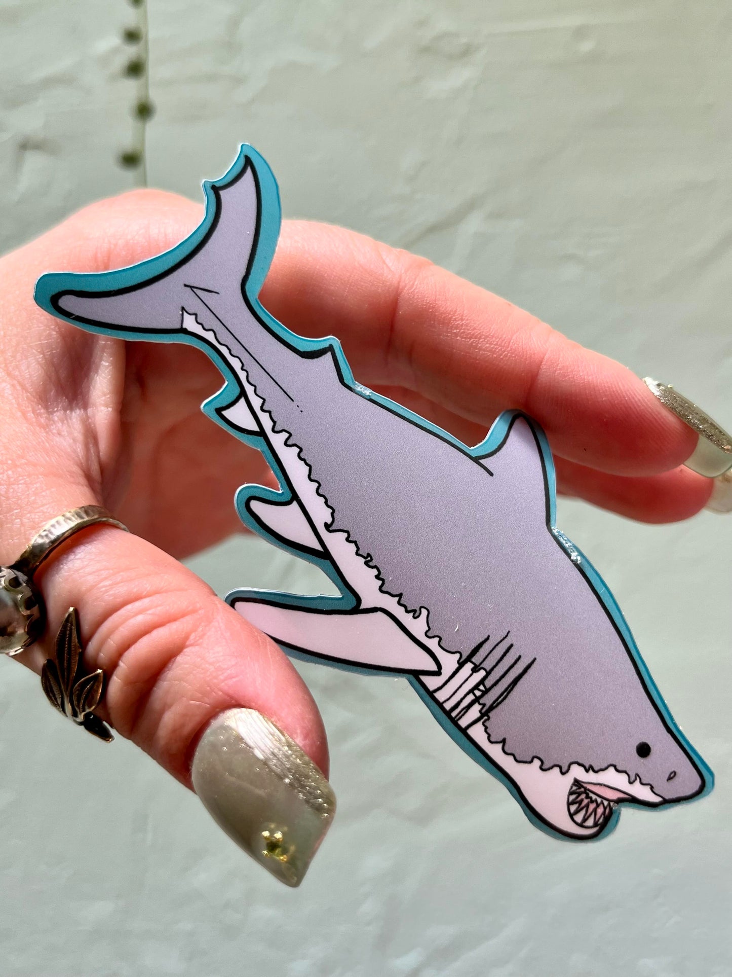 Great White Shark Glossy Sticker