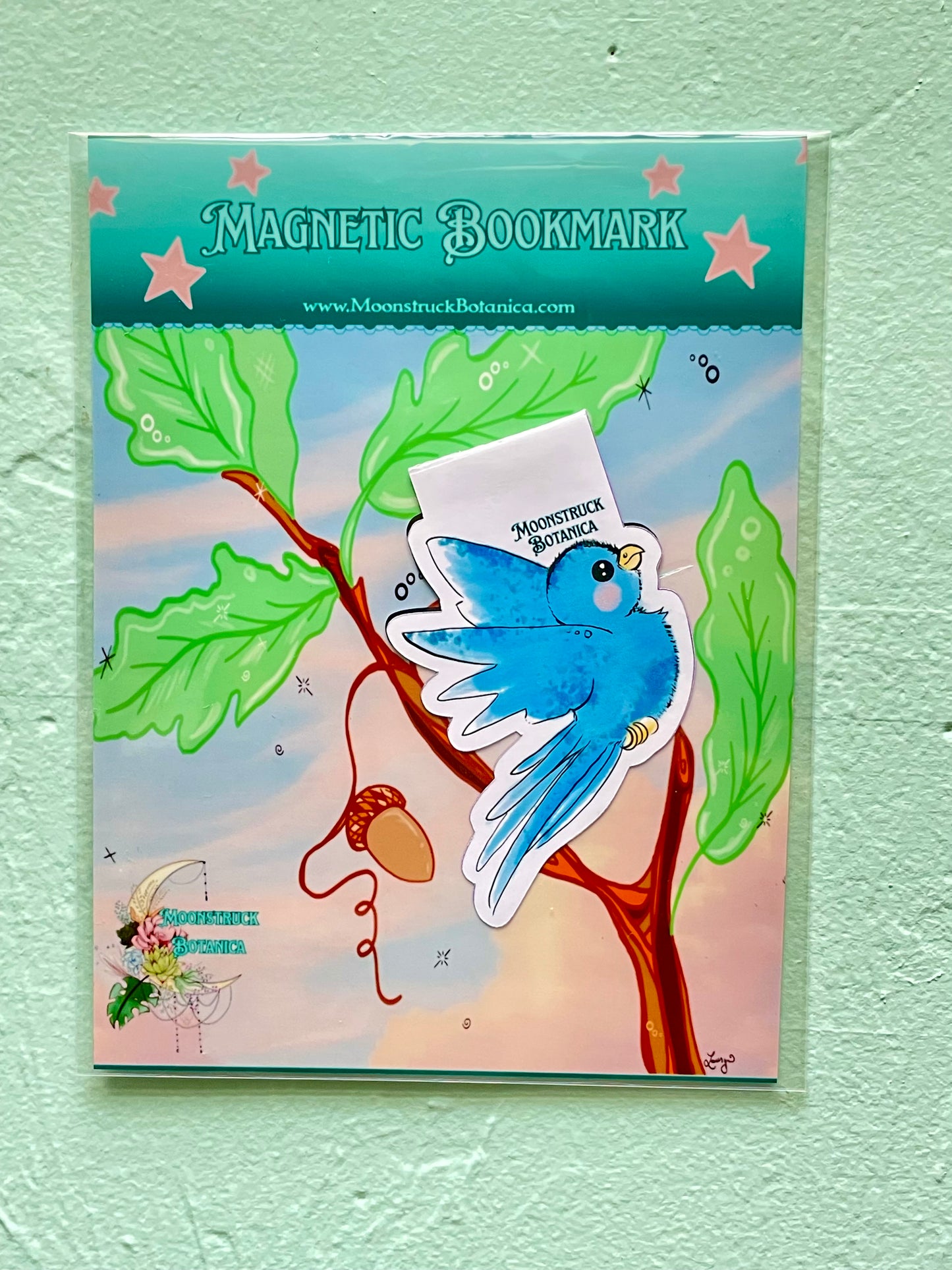 Cute Bluebird Magnetic Bookmark