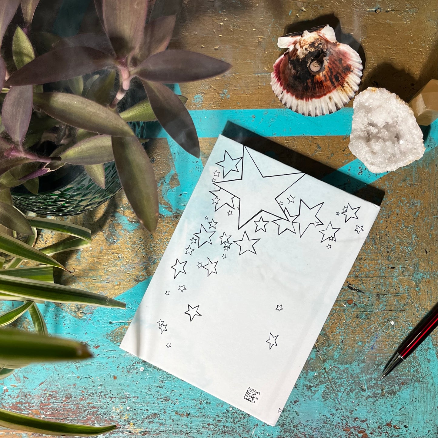 Teal and Pink Cotton Candy Dream Star Power Journal