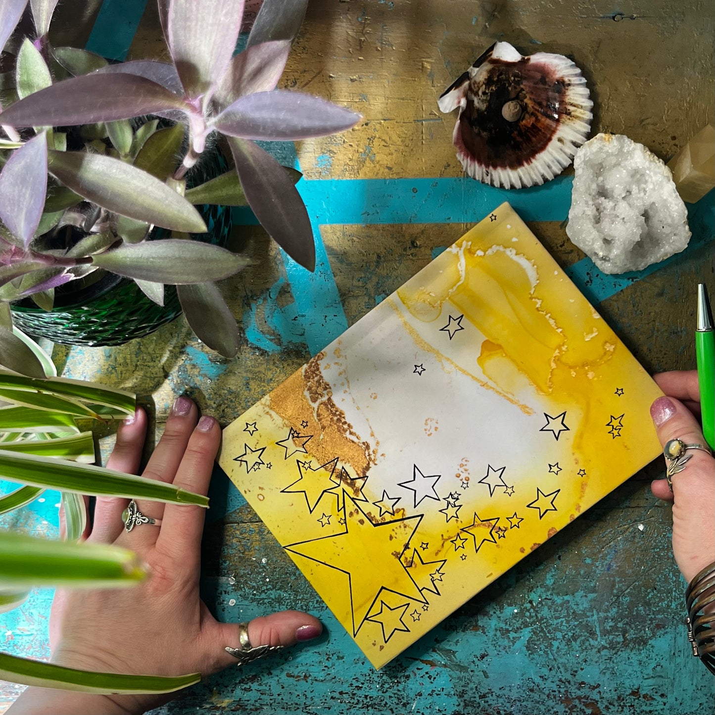 Manipūra (solar plexus chakra) Confidence & Willpower Yellow Blank Journal