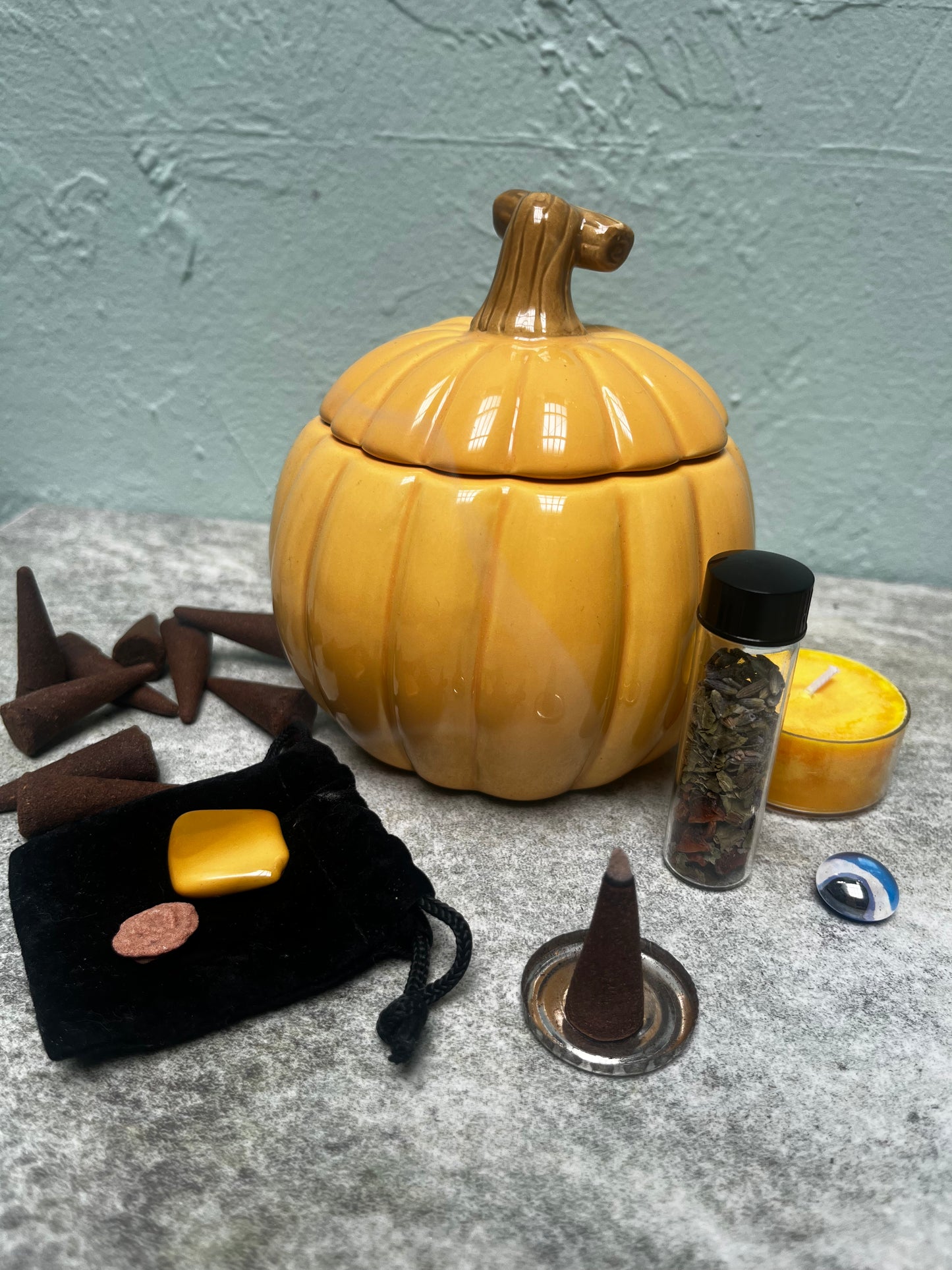 Yellow Pumpkin Witches Toolkit