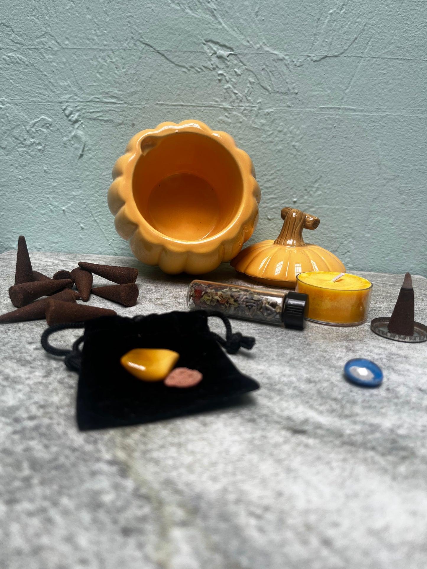 Yellow Pumpkin Witches Toolkit