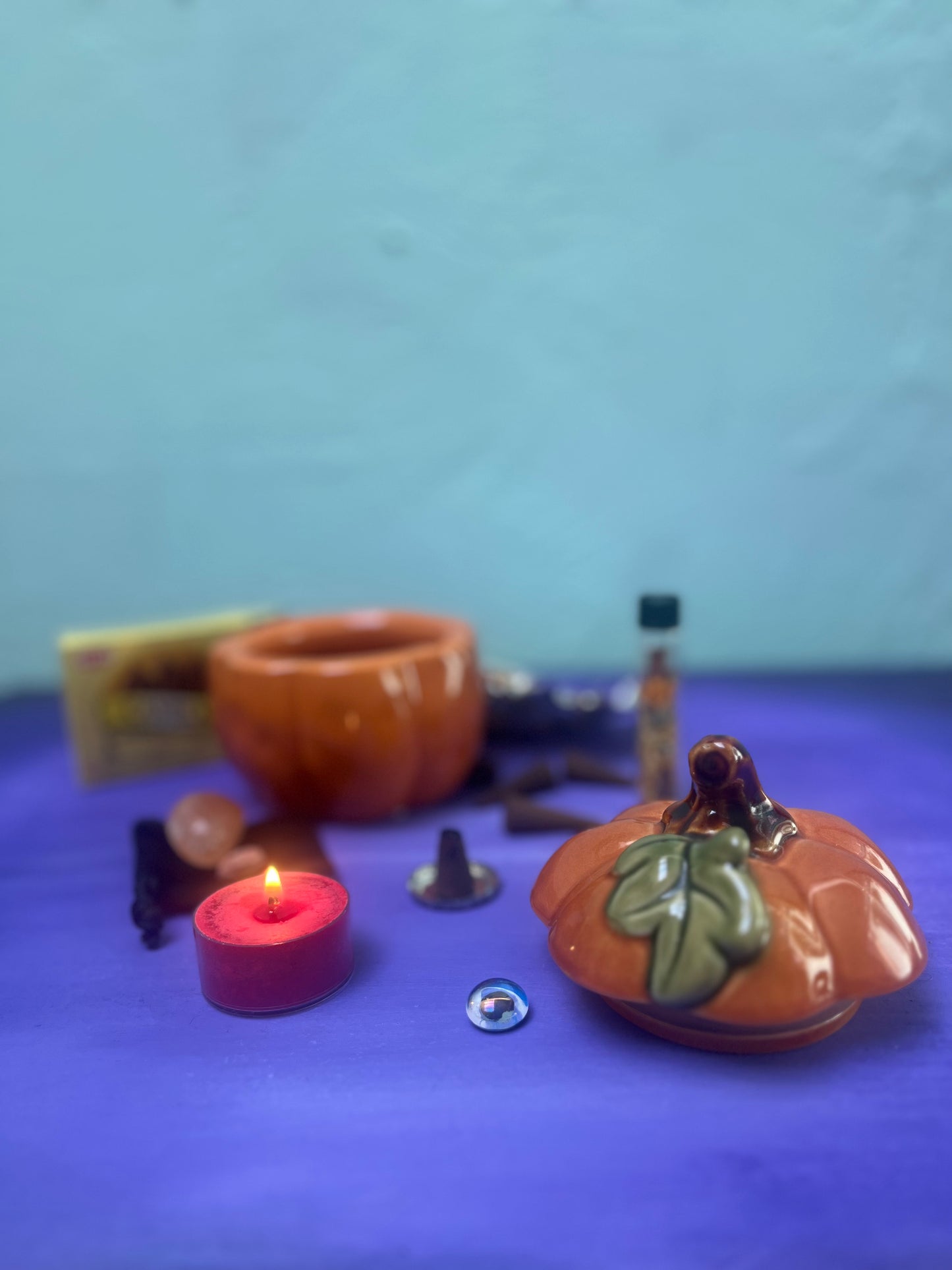 Orange Fire Inspired Pumpkin Witches Toolkit