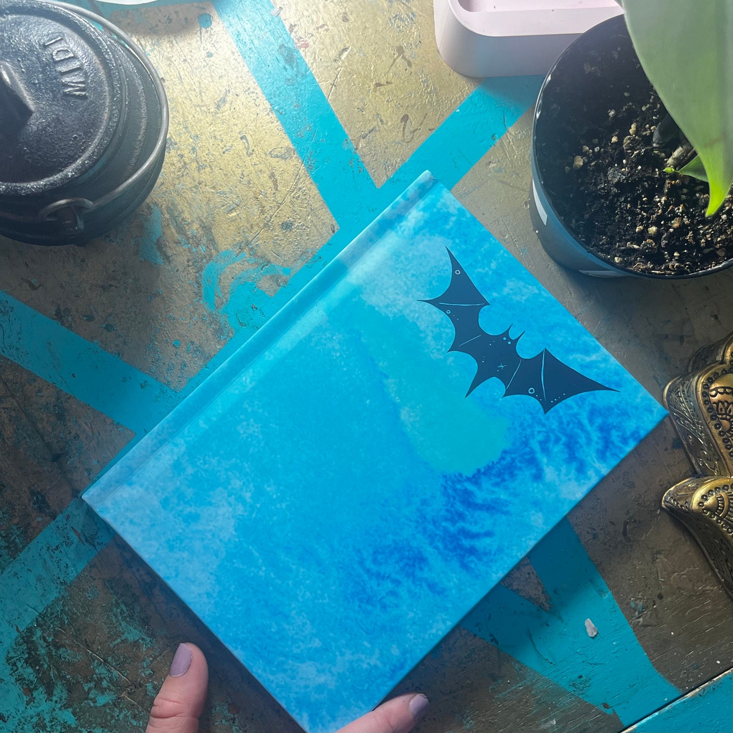Enchanting Blue Bat Notebook