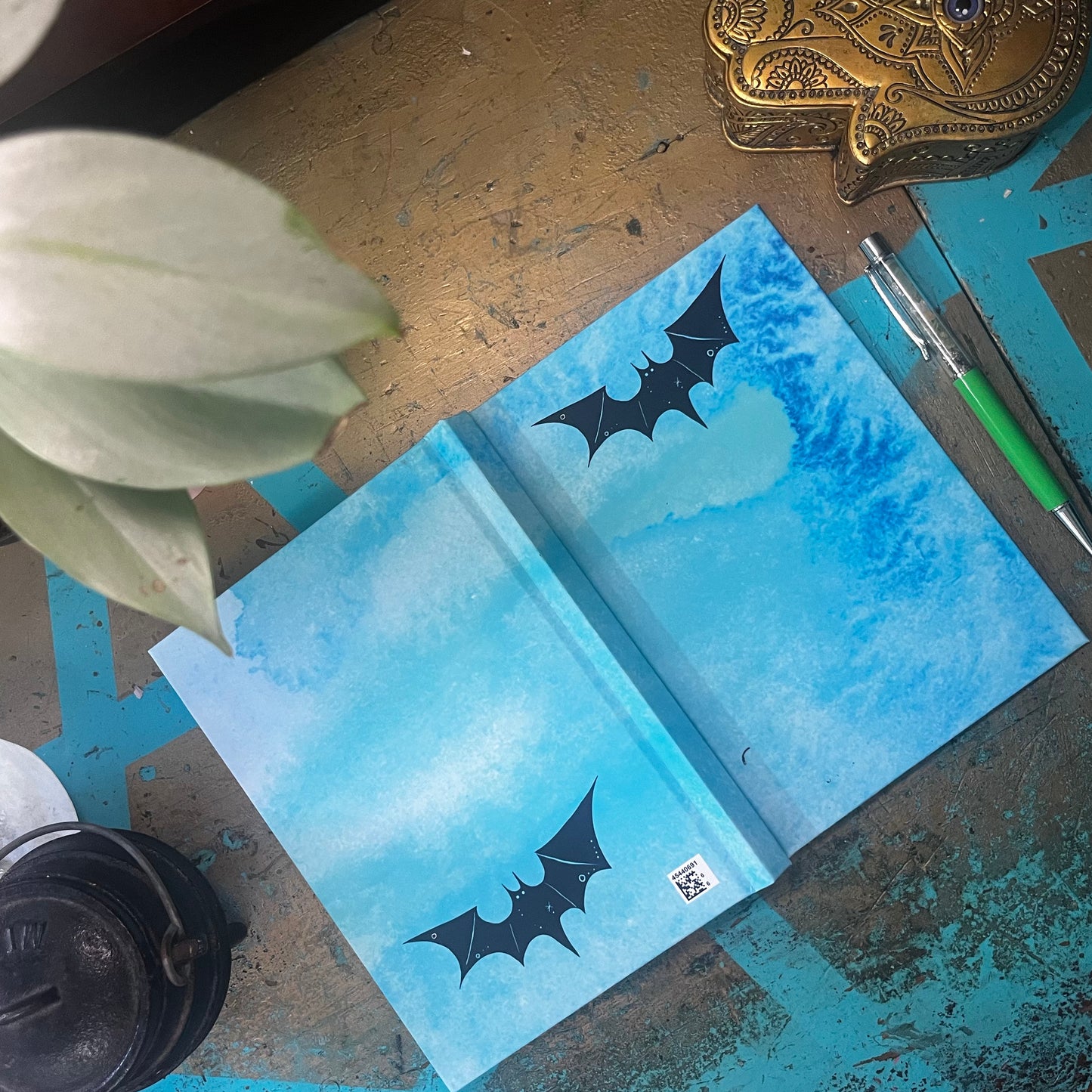 Enchanting Blue Bat Notebook