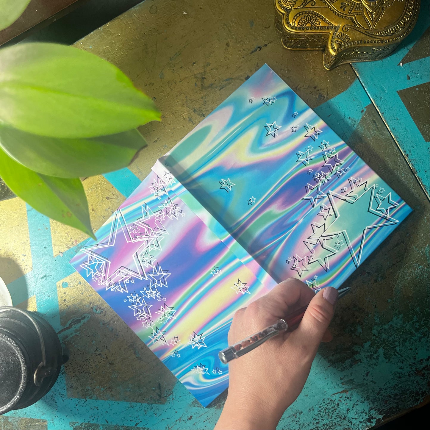 Psychedelic Spill Star Power Blank Journal