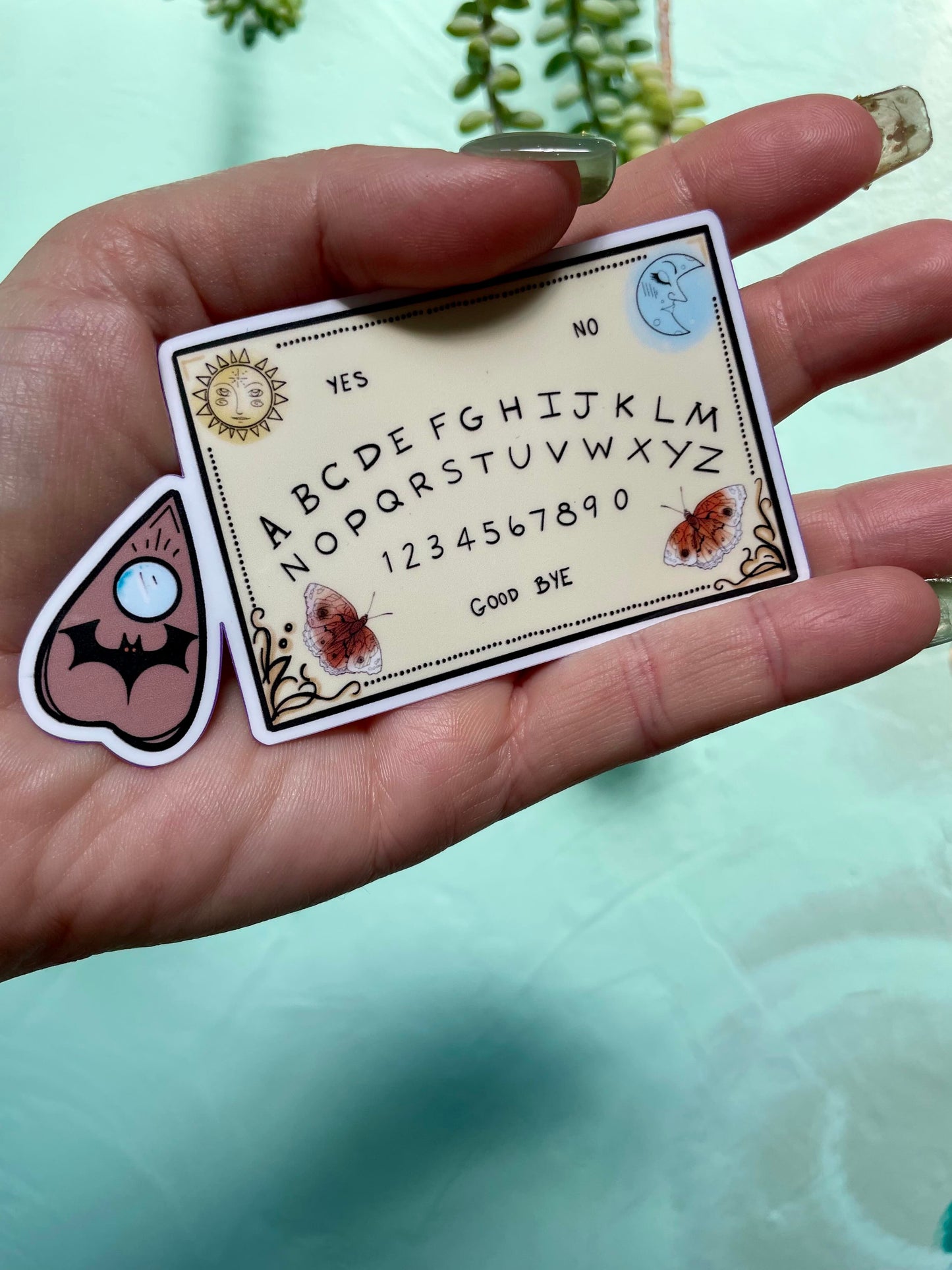 Ouija Board & Panchette Glossy Vinyl Sticker