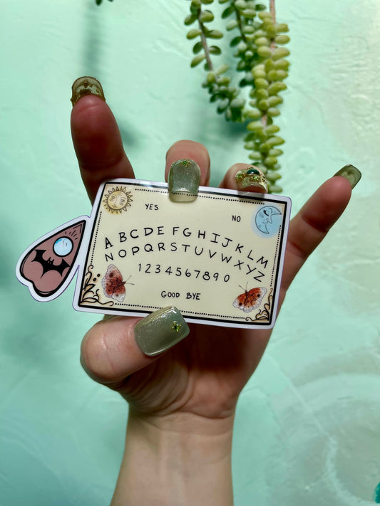 Ouija Board & Panchette Glossy Vinyl Sticker