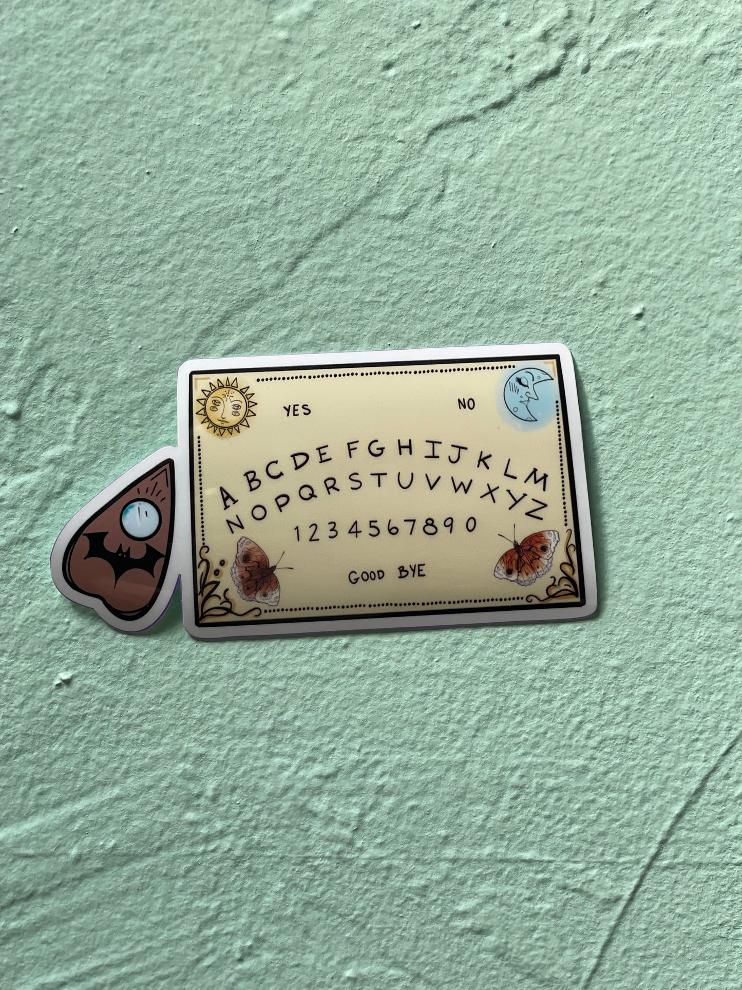 Ouija Board & Panchette Glossy Vinyl Sticker