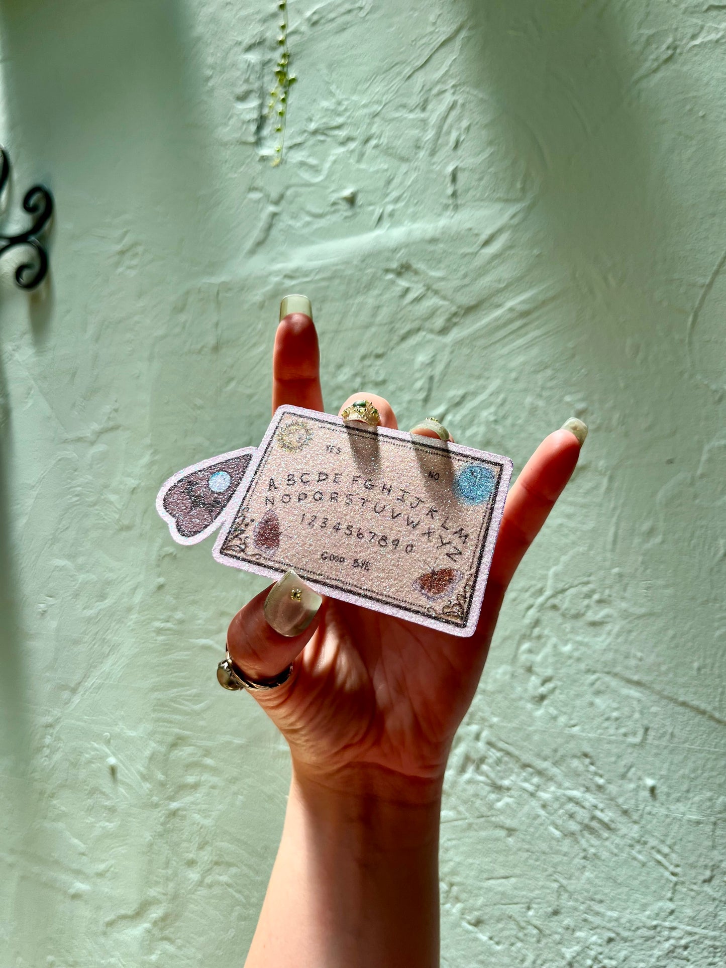 Glitter Ouija Board and Planchette Sticker