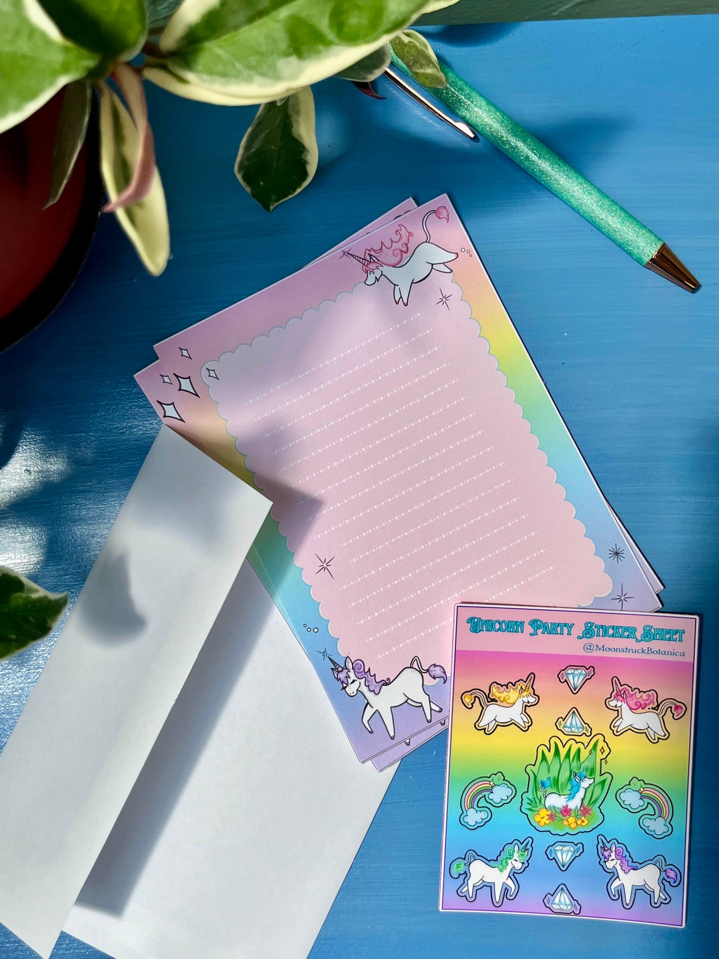 Unicorn Party Letter Writing Set