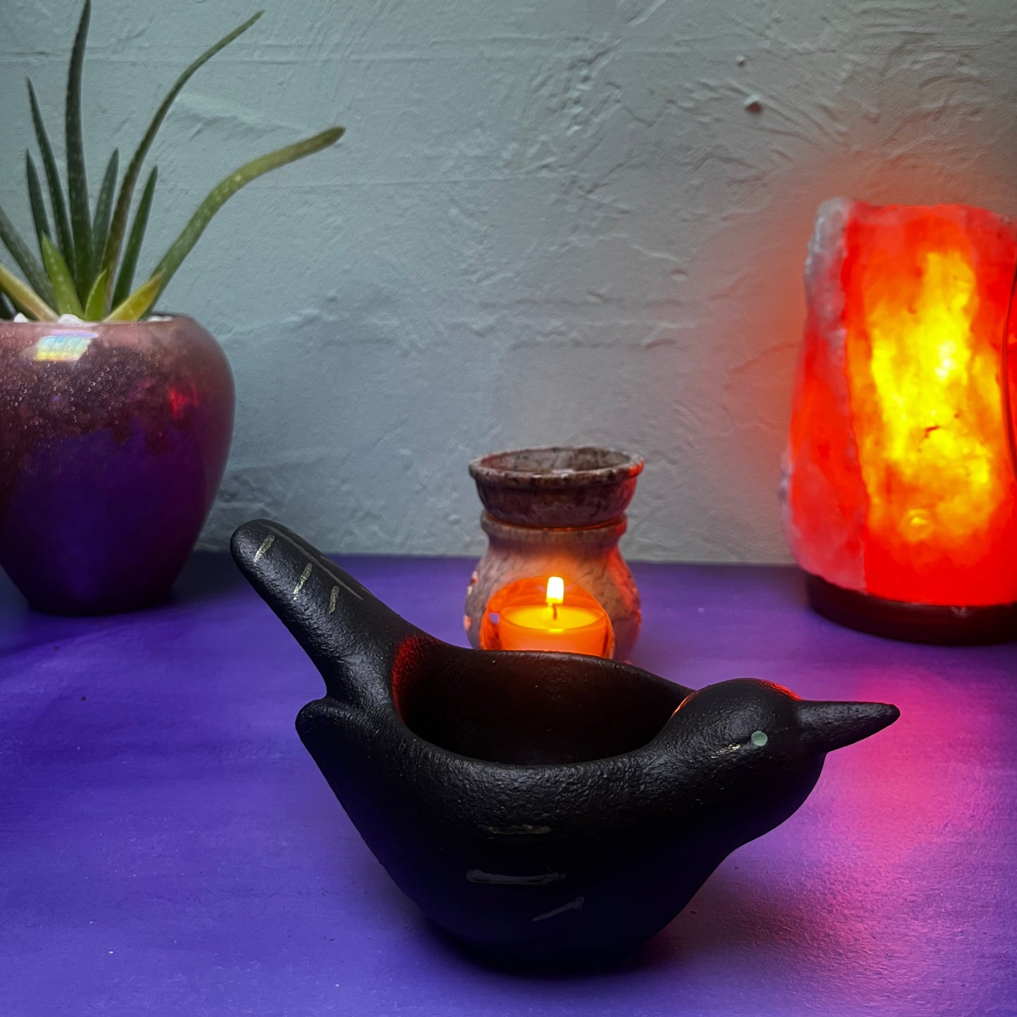 Crow Jewelry Holder infused with Lavender and Sea Salt