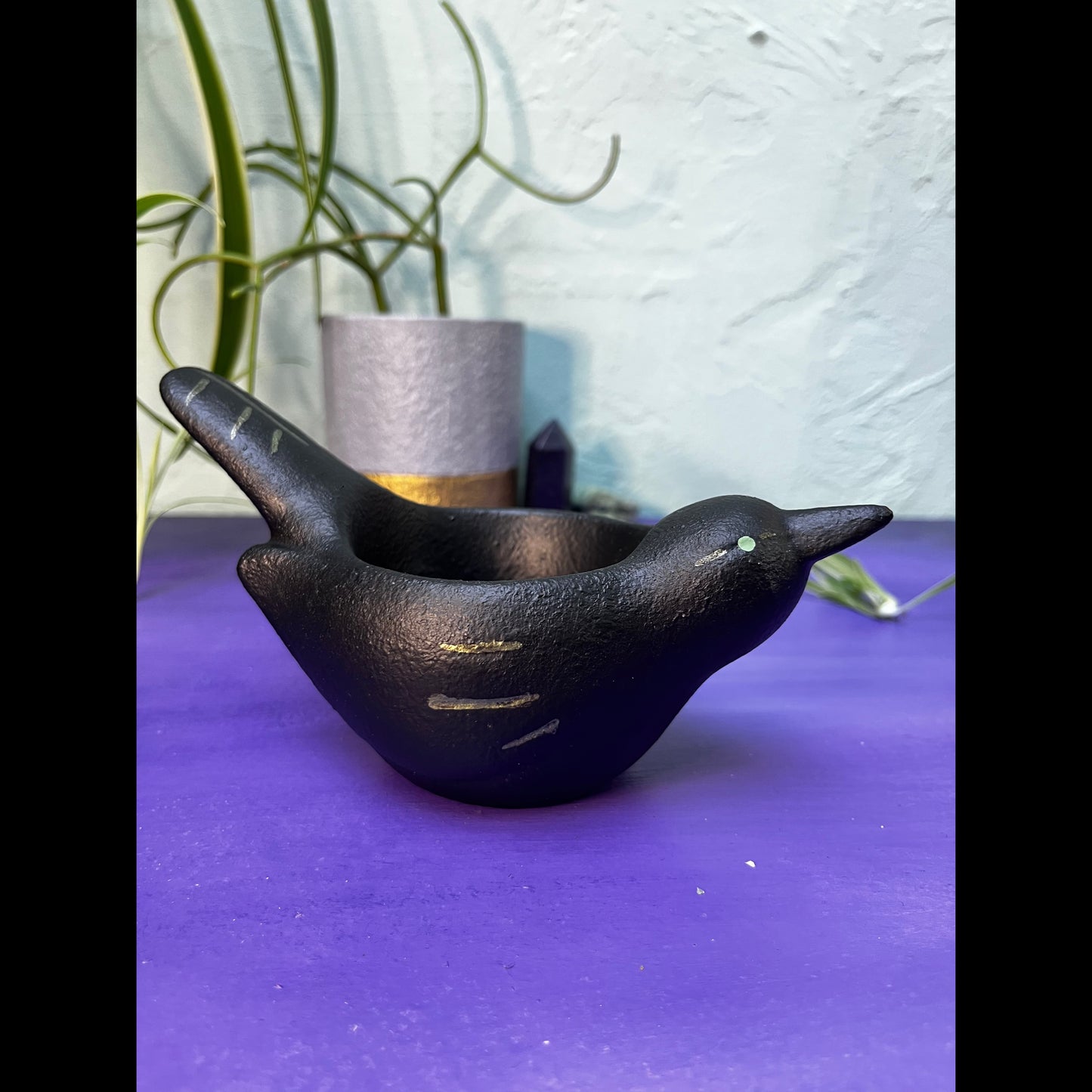 Crow Jewelry Holder infused with Lavender and Sea Salt