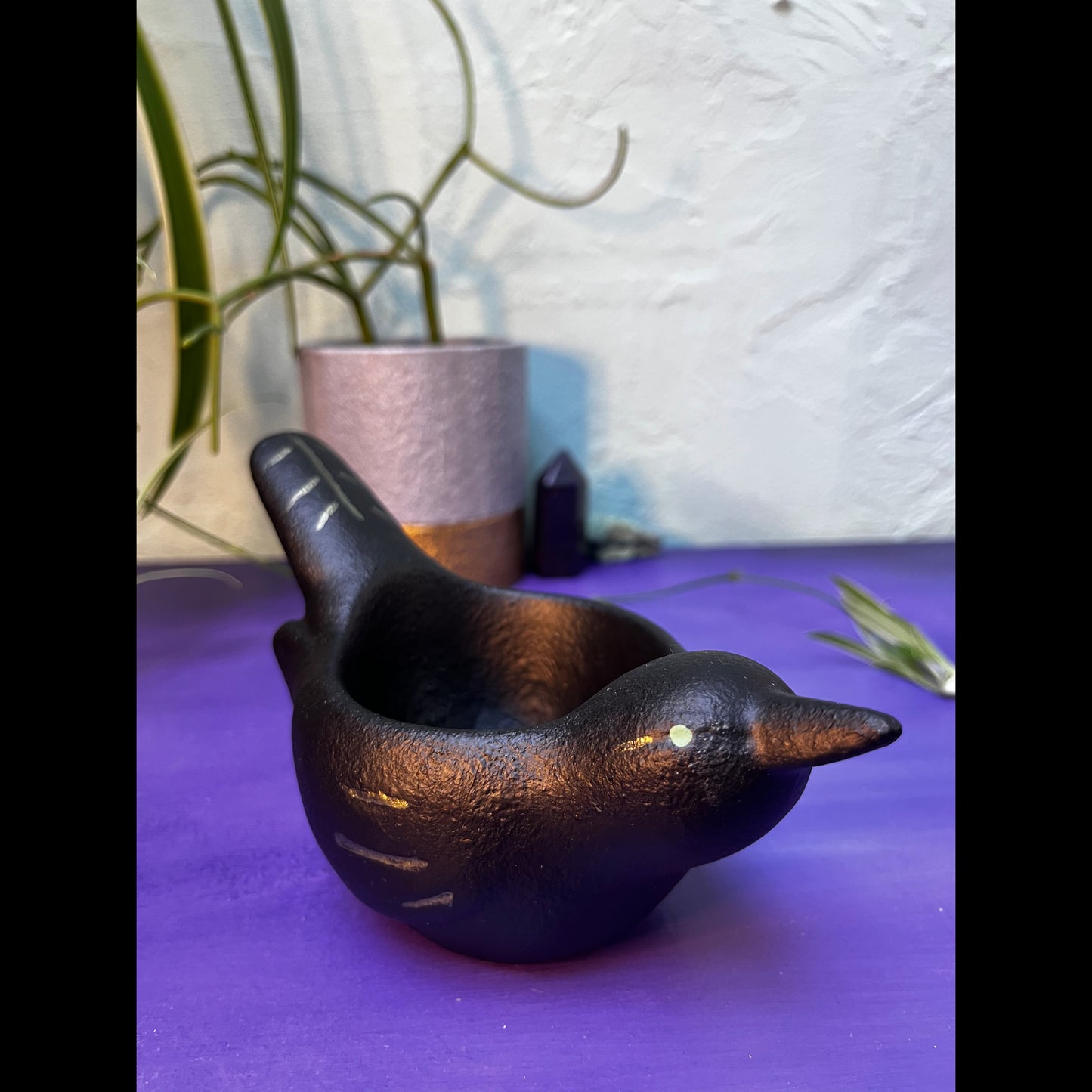 Crow Jewelry Holder infused with Lavender and Sea Salt