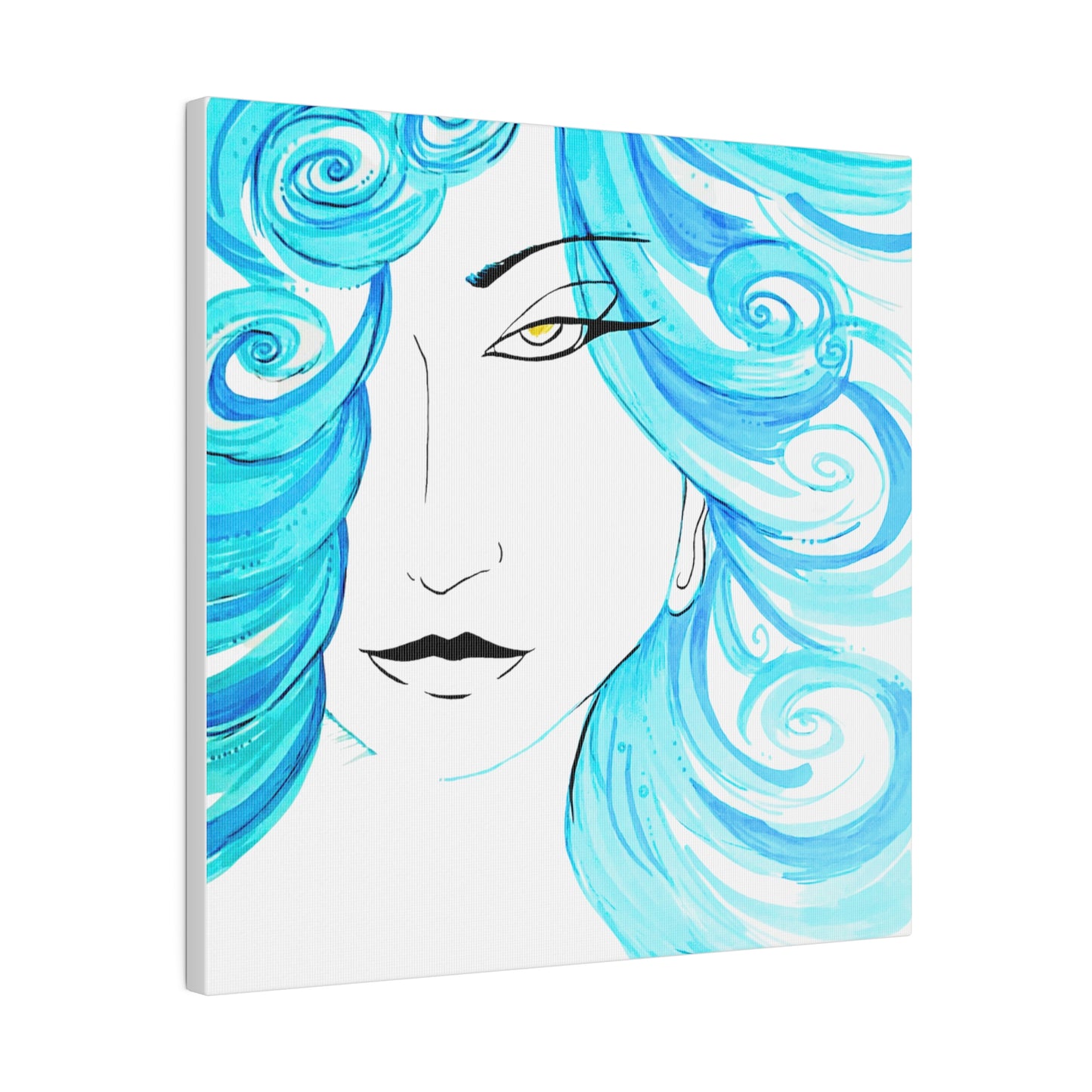 Water Goddess Wall Art Illustration on Canvas