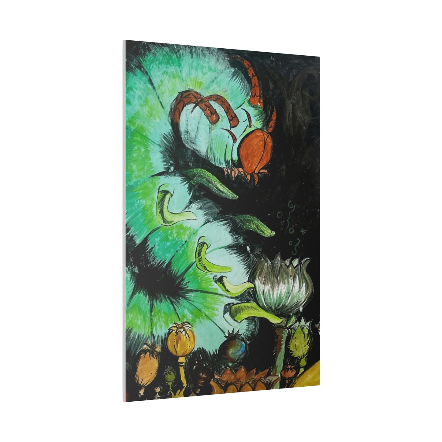 "The Insect God" on Matte Canvas, Stretched, 32" x 48" Illustration by Lauryn Yovino inspired by Edward Gorey's novel