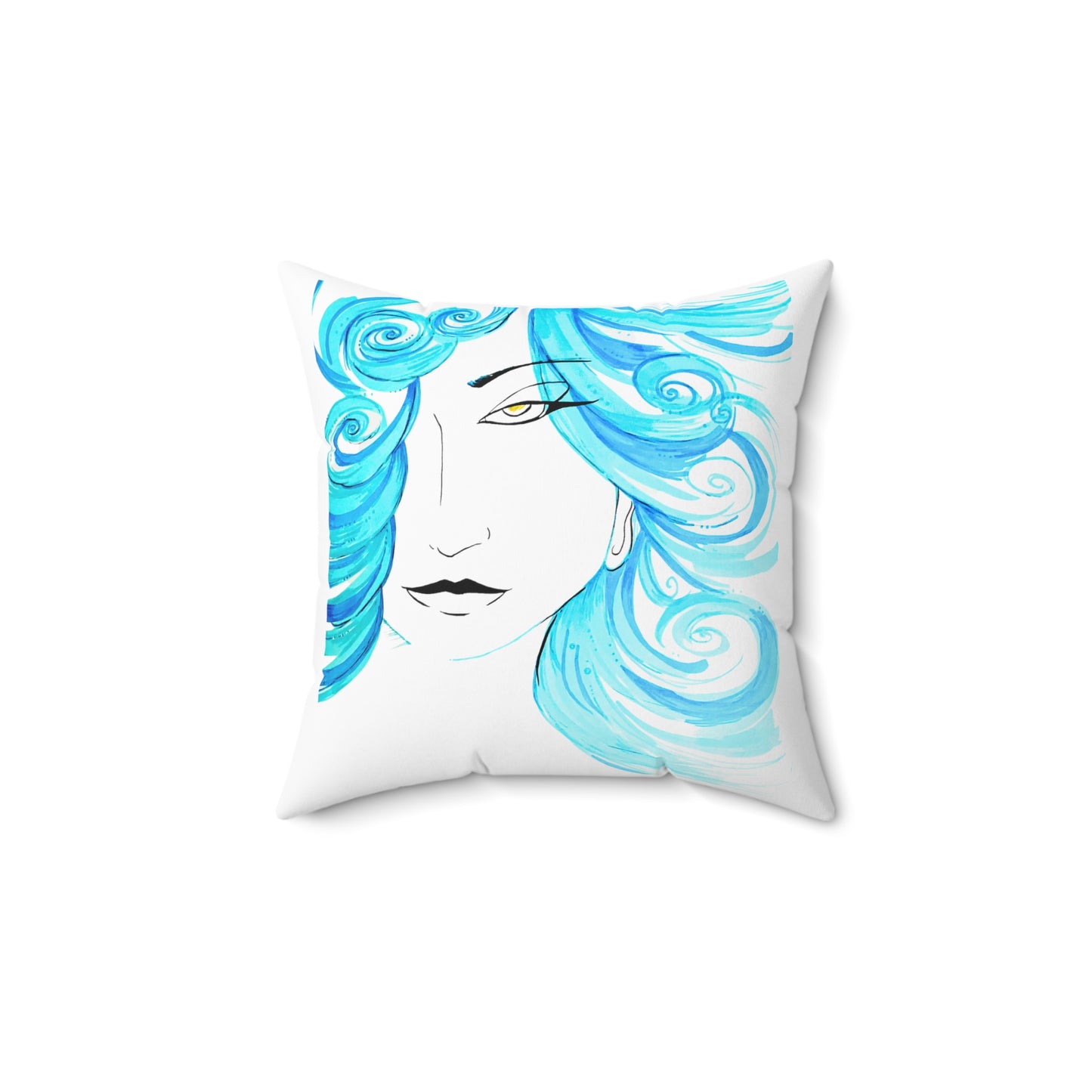 Water Goddess Spun Polyester Square Pillow