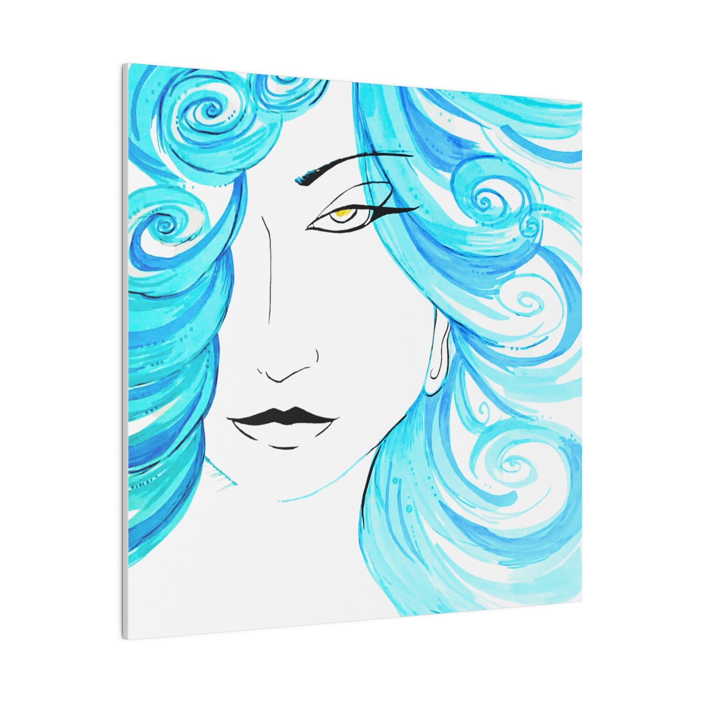 Water Goddess Wall Art Illustration on Canvas
