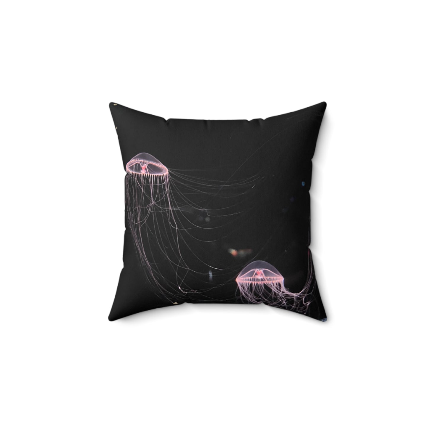 Mysterious Bioluminescence of the Deep Sea Spun Polyester Square Pillow